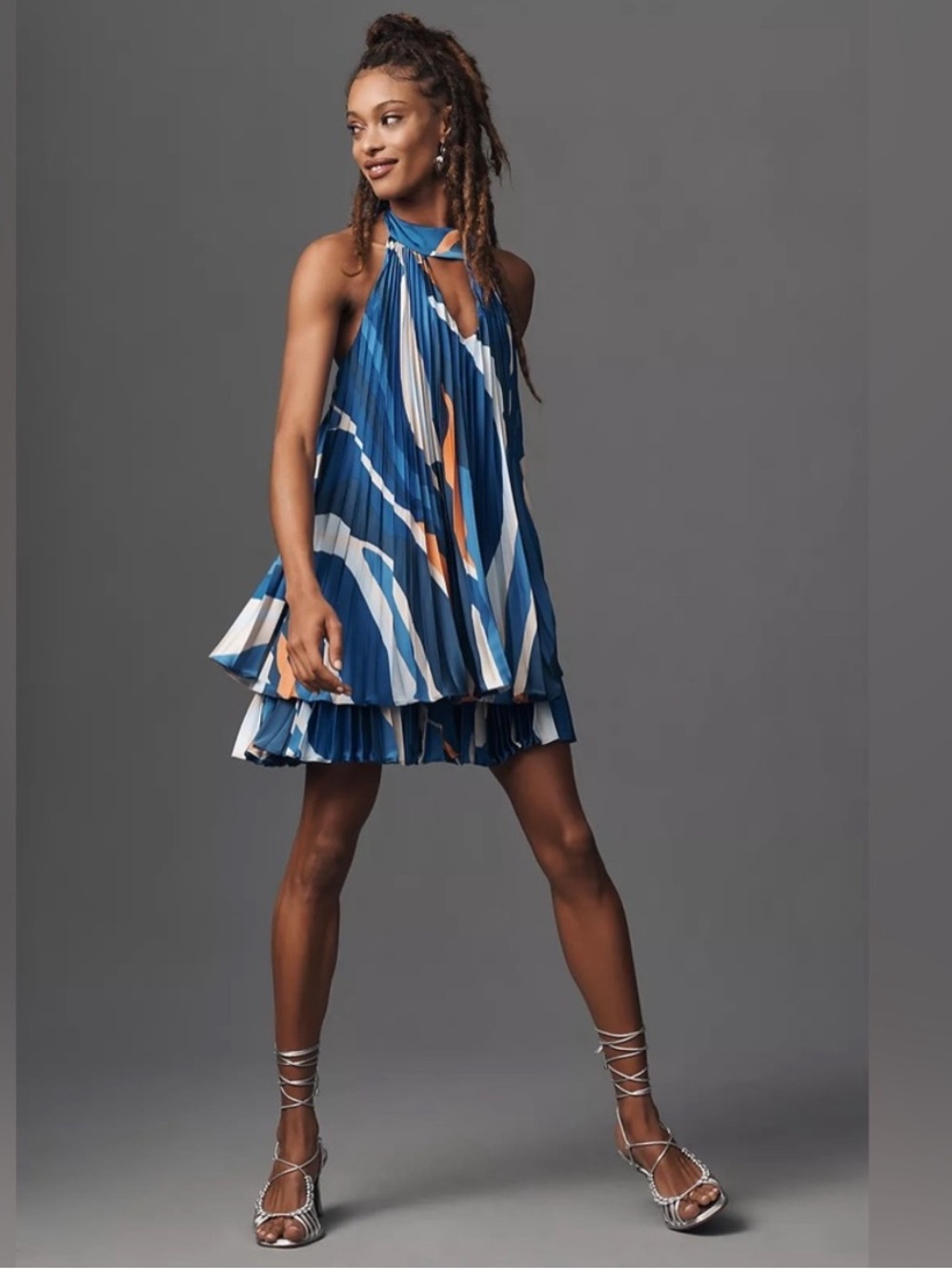 Hutch Halter Pleated Romper